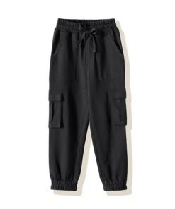 MAS VIBE - Symbol Kids Boys Cotton Blend Solid Cargo Track Pant