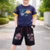 Boys Cotton Printed Dress Clothing Set Combo with Tshirts & Shorts